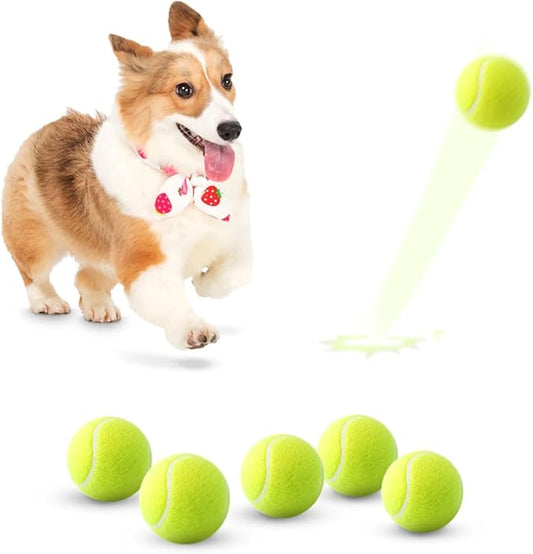 6 Pack Mini Tennis Balls for Pet Playing Fecth, 2 inch Dogs Training Tennis Balls for Small Size Dogs, Interactive Dog Playing Balls Fits 2 inch Dog Ball Launchers…