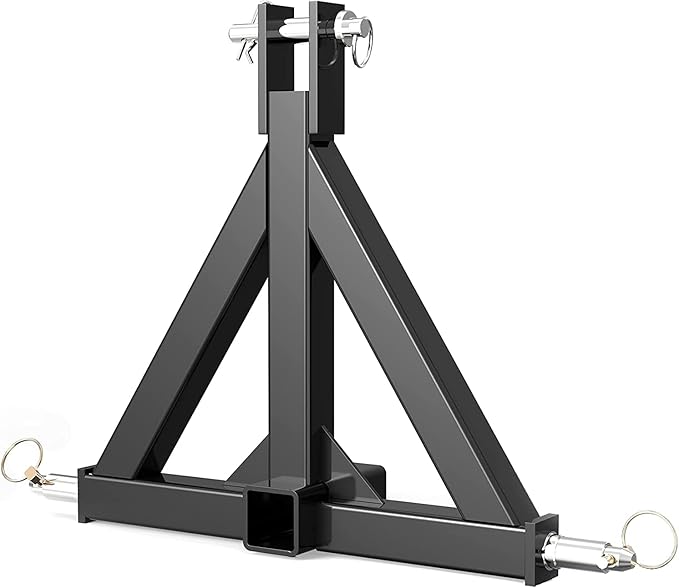 YITAMOTOR 3 Point Trailer Hitch with 2" Receiver for Category 1, 3 Pt Tractor Quick Hitch Drawbar Adapter for Kubota, John Deere, BX, LM25H, WLM Tractor, NorTrac, Yanmar, Kioti, Cat