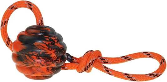 Dog Training Ball on Rope - Exercise & Reward Toy for Dogs - Chew, Pull, Throw & Fetch - Belgian Malinois Gifts