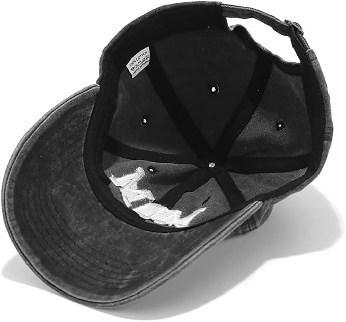 Malaxlx Baseball Cap for Women Men Adjustable Vintage Washed Cotton Distressed Baseball Snapback Caps