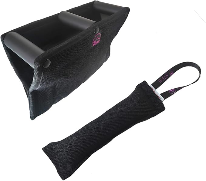 Durable Dog Bite Wedge Tug Toy, Nylon Fabric, Suitable for Small to Medium Dogs, Pillow, K9, Sleeves, Toys (Black)