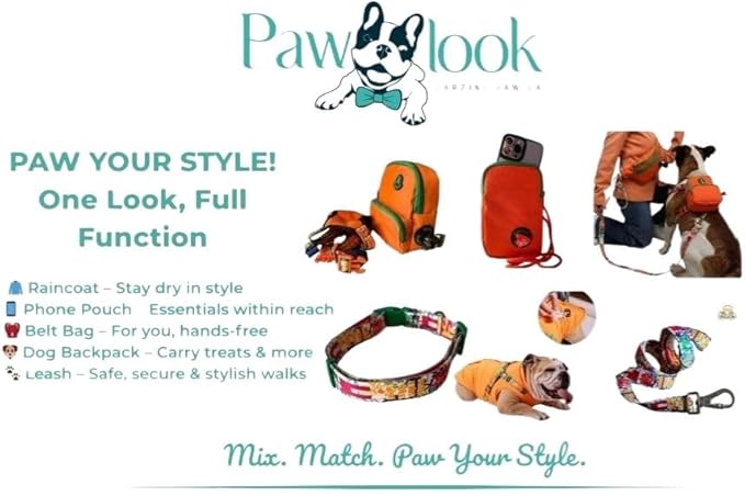 Generic Pawlook Dog Raincoat with Chest Leash and Collar, Reusable Waterproof Pet Coat for Small Dogs, Medium Dogs, Large Dogs (Green, Large)