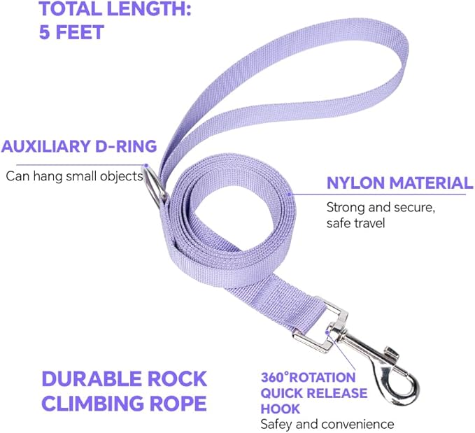 Cat Harness and Leash Set with AirTag Holder: Upgraded Escape Proof Vest with Lead for Small Dog Puppy Large Cat Walking，Soft Breathable Mesh Coat with Reflective Strip (Purple, S)