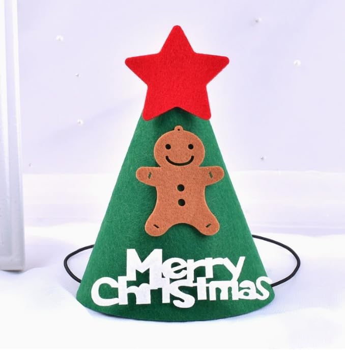 5 Pcs Christmas Dogs Hats Cute Cats Party Pet Set Dogs Santa Costumes Puppies Kittens Grooming Accessories. (Small Christmas B)