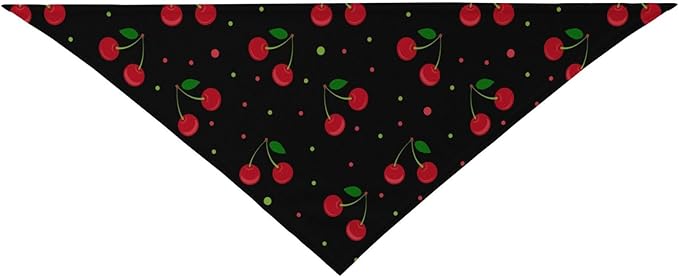 Cherry Dog Bandana Scarf Triangle Bibs Pet Accessories Cat Kerchief