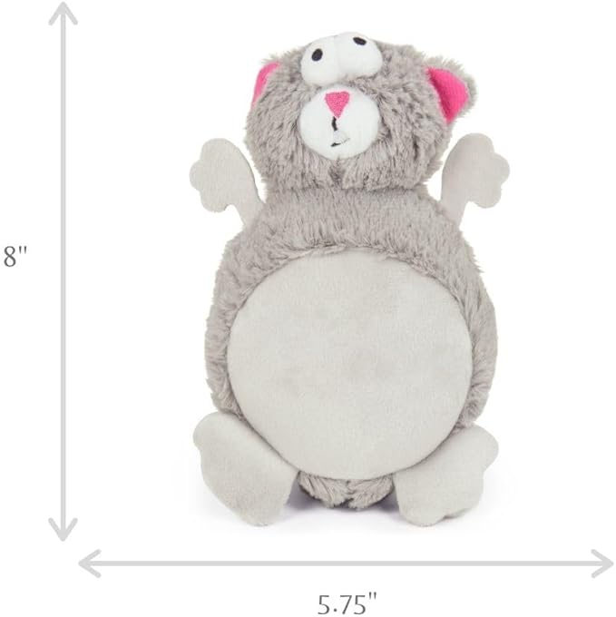 goDog Action Plush Squirrel Animated Squeaky Dog Toy, Chew Guard Technology - Gray, One Size