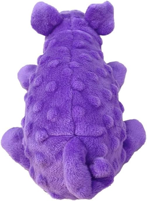 Squeaky Dog Toys Plush Dog Toy with Crinkle Paper Stuffed Durable Dog Chew Toys for Small Middle and Large Dogs Pig Purple
