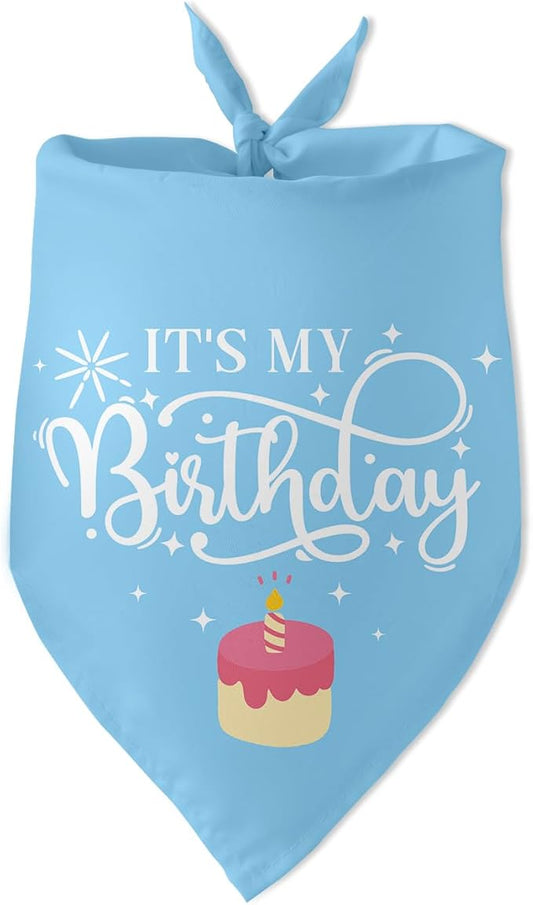 It's My Birthday Dog Bandanas Dog Birthday Bandana Boy Girl Birthday Bandana for Dogs Puppy Birthday Photo Prop Accessories for Pet Lovers Owner Gift