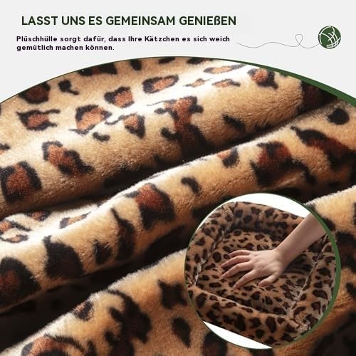 MUTICOR 81 inches Multi-Level Tall Cat Tree Tower for Indoor Kitties/Large Climbing Tree House for Big Feline/Condo/Sisal Scratching Posts/Plush Perches Platforms/Basket Hammock/Leopard Print