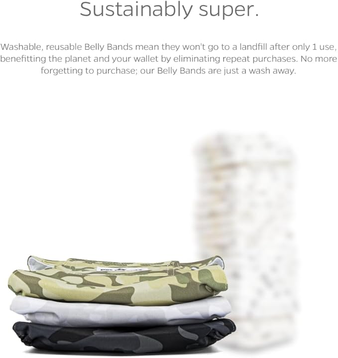 Pet Parents® Washable Belly Bands for Male Dogs (3pack) + Extendrs® of Durable Dog Diapers Male, Premium Male Dog Diapers & Dog Wraps (X-Small, Camo)