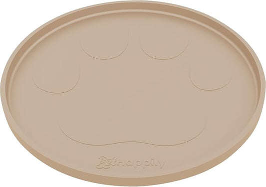 Dog Food Mat Round 10" - Raised Edges Dogs Mat for Food and Water Prevent Spill, Waterproof Cat Food Mats Protect Floors, Easy Clean Dog Bowl Mats for Food and Water, Silicone Pet Feeding Placemats