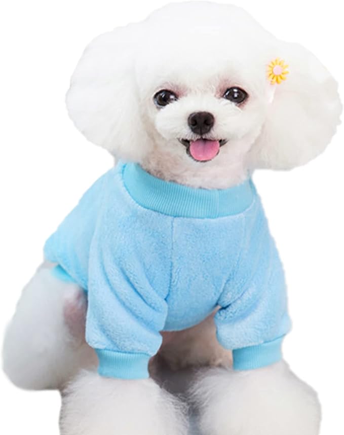 Jecikelon Pet Dog Clothes Dog Sweater Soft Thickening Warm Pup Dogs Shirt Winter Puppy Sweater for Dogs (Z01-Blue, X-Large)