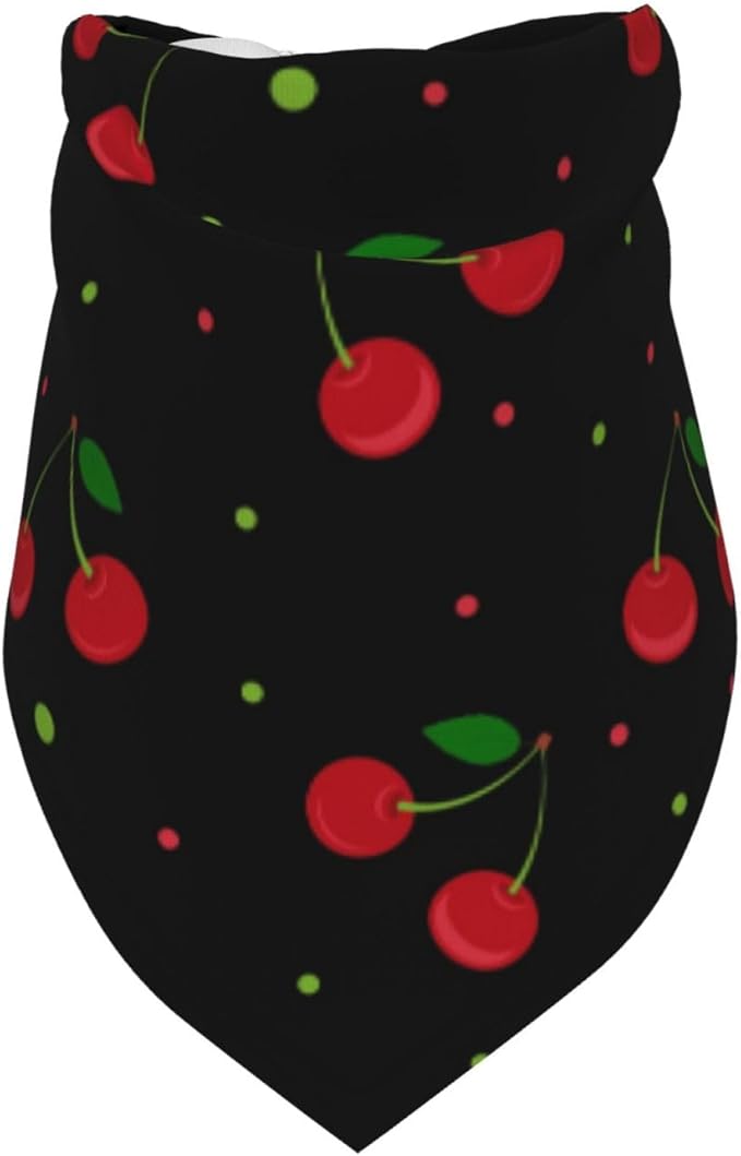 Cherry Dog Bandana Scarf Triangle Bibs Pet Accessories Cat Kerchief