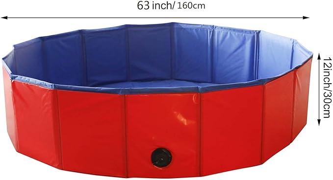 Artilife Whelping Pen for Dogs,Whelping Box for Dogs and Puppies,Dog Birth Supplies,Portable Whelping Pool Whelping Box,Foldable Dog Bath Pool (63inch Dia.x12inch H(160x30cm))