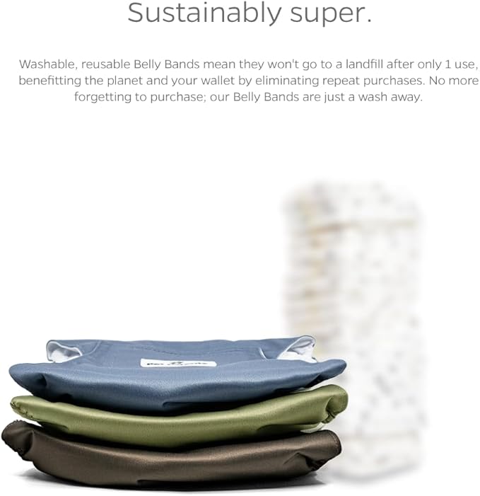 Pet Parents® Washable Belly Bands for Male Dogs (3pack) + Extendrs® of Durable Dog Diapers Male, Premium Male Dog Diapers & Dog Wraps (Medium, Koda)