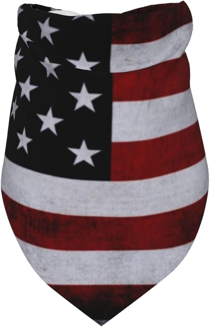 American Flag Dog Bandana Scarf Triangle Bibs Pet Accessories Cat Kerchief