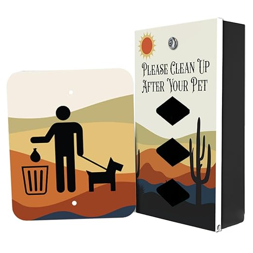 ZERO WASTE USA - Rust Proof Aluminum Dog Waste Station for Roll Bags - Free 400 Waste Bags & 25 can Liners - Over 500k Sold in USA (Desert Landscape | Matte Black)