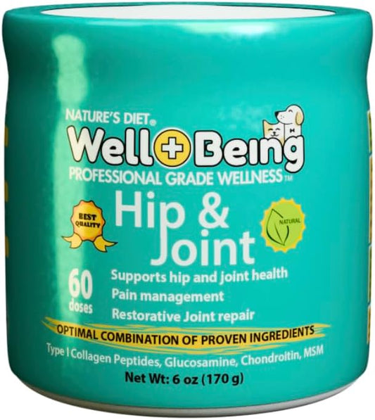 Well-Being for Dogs Joint Health Supplement, Contains Glucosamine, Plus Chondroitin, Collagen and MSM, Professional Grade Wellness Supports Healthy Joints, For All Breeds and Sizes, 60 Doses