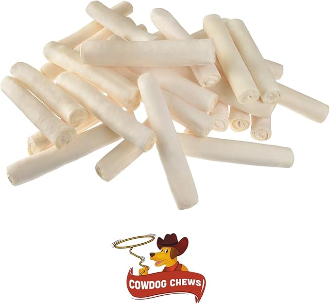 Cowdog Chews 5-6 Inches Rawhide Retriever Roll - Chewing Dog Treat, 100% Natural - Natural Grass Fed Livestock Sourced (22 Pack)