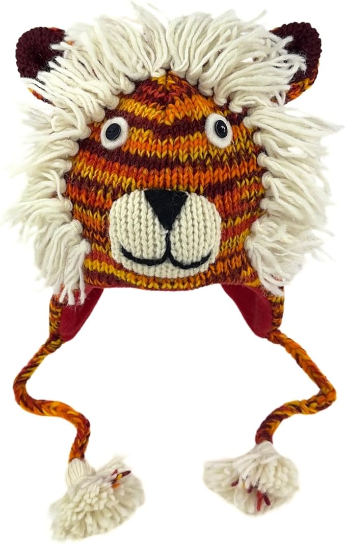 Humble Hilo Hand-Knitted Wool Animal Beanie - Easy Halloween Costume Hat for Anyone, Cute Winter Beanie Hats