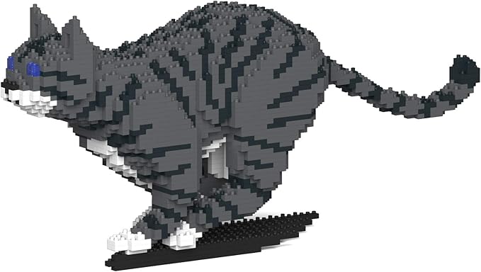JEKCA Cat 18S-M02 | Tabby Cat Plastic Building Blocks | Age 14+