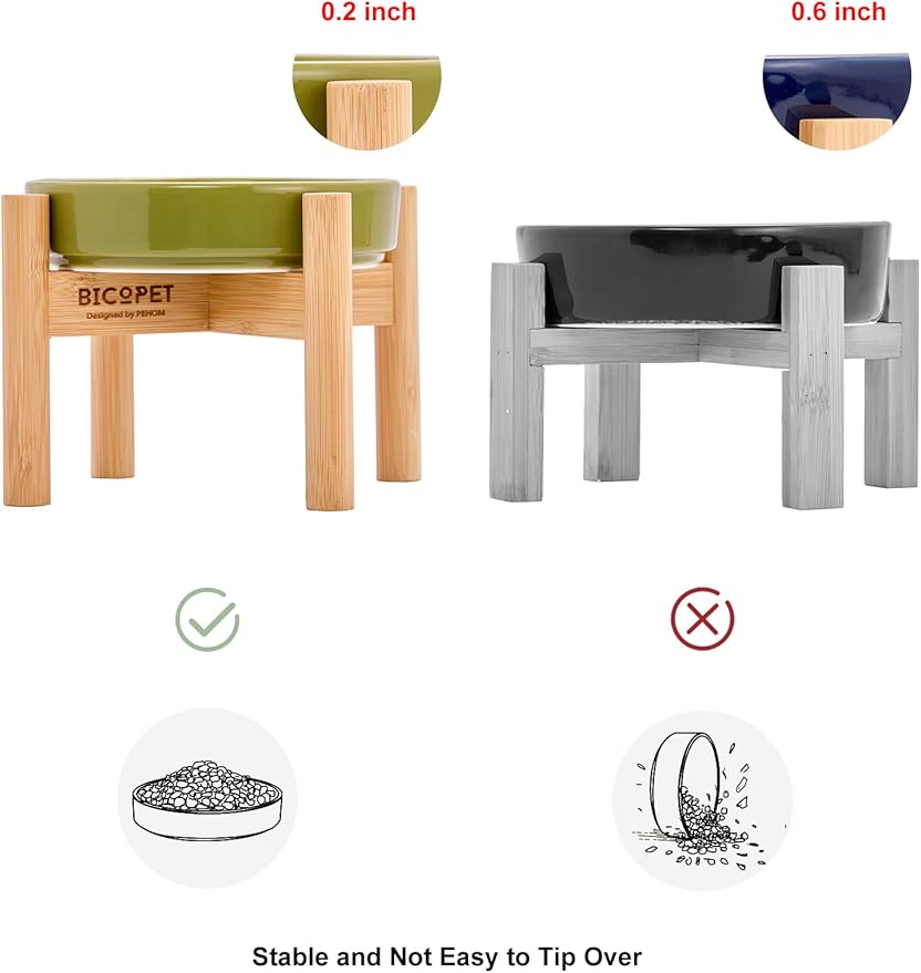 Ceramic Maze Dog Slow Feeder with Non-Slip Silicone Rim (& Bamboo Stand) – Heavy-Duty Stoneware Bowl with Puzzle Pattern for Bloating & Obesity Prevention (Raised-Orange-M)