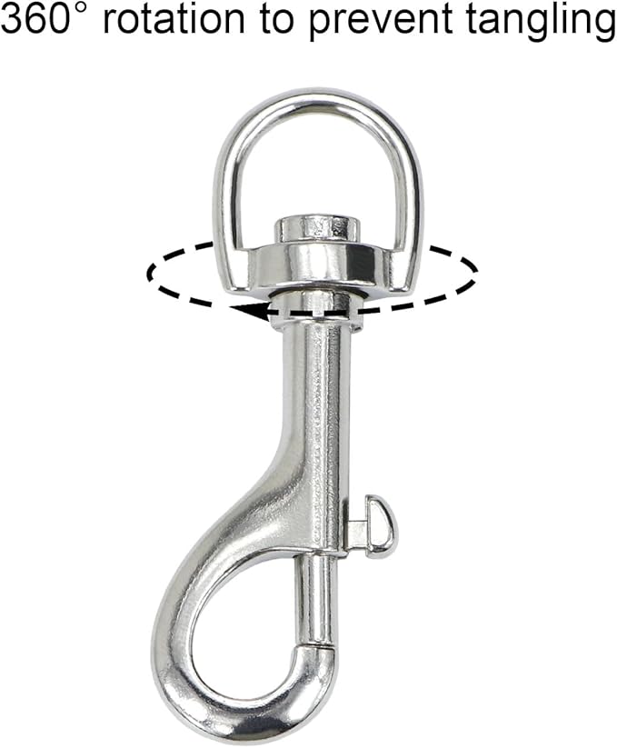 Heavy Duty Swivel Snap Hooks Pet Buckle Trigger Clip Clasp for Linking Dog Leash Collar Key Chain Clothlines (2-3/4" (7cm), 20 Pack)