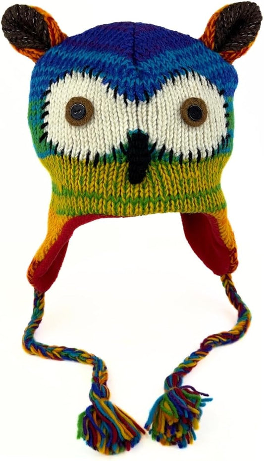 Humble Hilo Hand-Knitted Wool Animal Beanie - Easy Halloween Costume Hat for Anyone, Cute Winter Beanie Hats