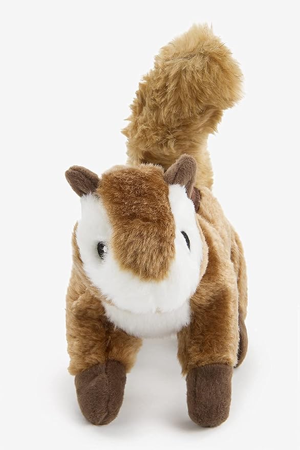 goDog Wildlife Chipmunk Squeaky Plush Dog Toy, Chew Guard Technology - Brown, Large