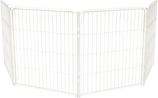 FXW Homeplus Unleashed Indoor Dog Playpen - Stress-Free and Safe Play, Heavy Duty 32 Inch 4 Panels Dog Pen for Small and Medium Dogs, White│Patented