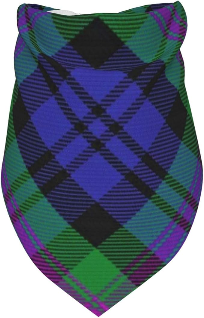 Scots Style Tartan Plaid Dog Bandana Scarf Triangle Bibs Pet Accessories Cat Kerchief