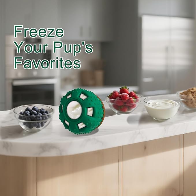 Cactus Dog Chew Toys - Interactive Dog Toy to Keep Them Busy, Tough Chew Toys for Dogs, Leakable Slow Feeder Dog Toy Ball for Medium and Large Dogs 25-75 lbs