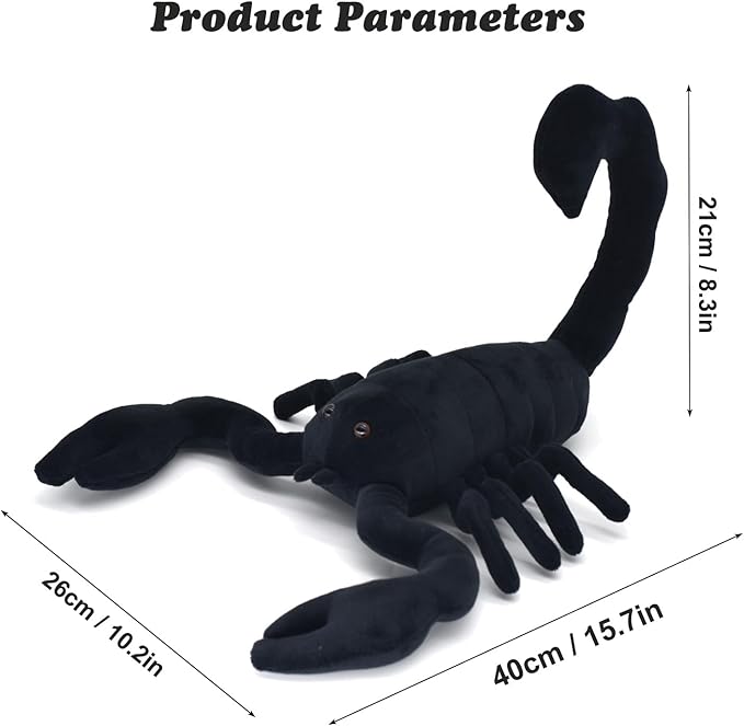 16'' Soft Scorpion Dolls, Cute Stuffed Animals Plush Pranks Spoof Stuff Toys, Gifts for Kids, Children, Birthday, Halloween, Christmas, Home Decor