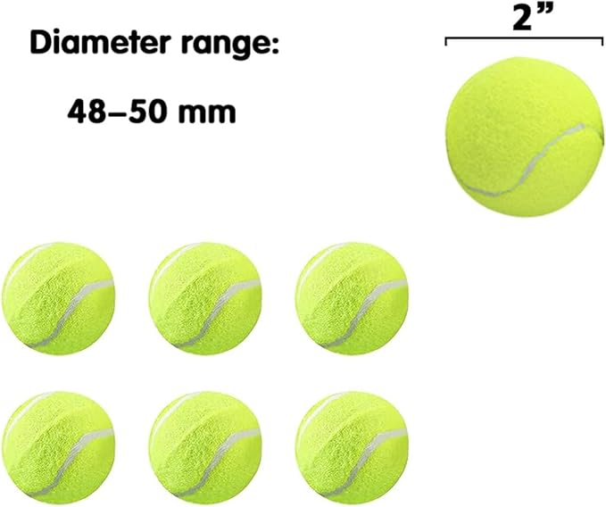 6 Pack Mini Tennis Balls for Pet Playing Fecth, 2 inch Dogs Training Tennis Balls for Small Size Dogs, Interactive Dog Playing Balls Fits 2 inch Dog Ball Launchers…