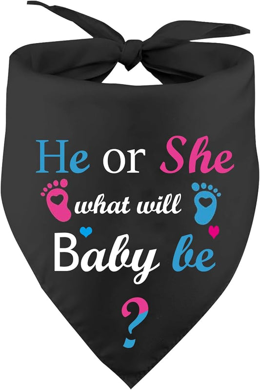 He or She What Will Baby Be? Reveal Announcement Dog Bandana, Pregnancy Baby Announcement, Pets Prop Party Supplies, Dog Accessories