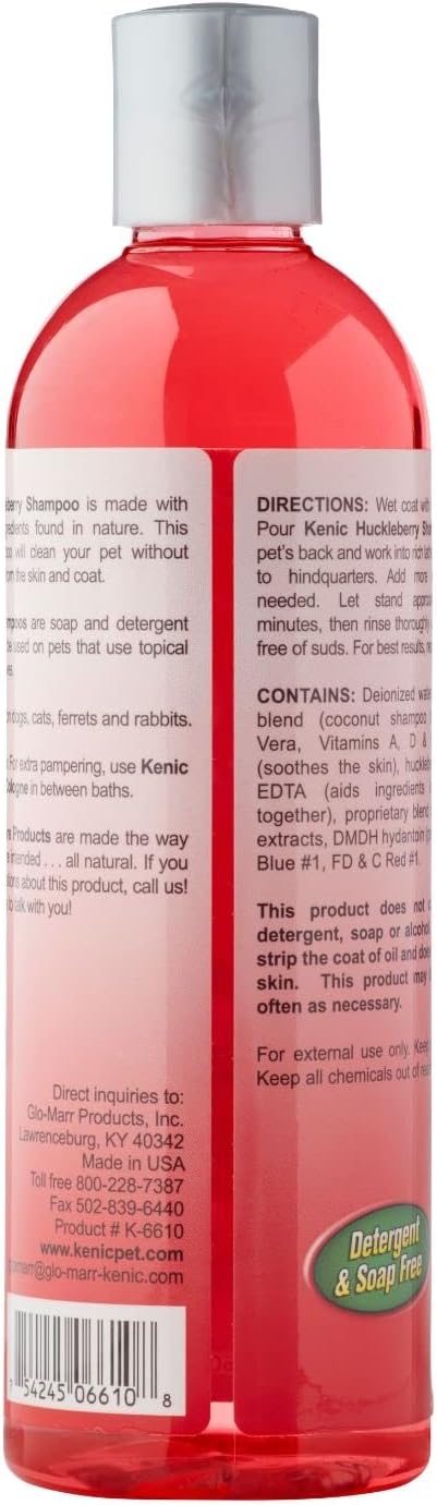 Kenic Botanical Huckleberry Deep Cleansing and Nourishing Conditioning Dog Shampoo, Soap and Paraben Free, Made in USA
