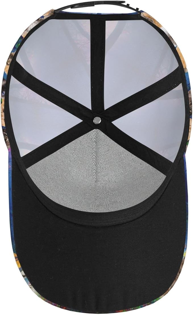 Cute Cat Cap Cat Baseball Cap Cat Sun Hat Adjustable Cap Cute Hat Trucker Hat Cap for Women Men