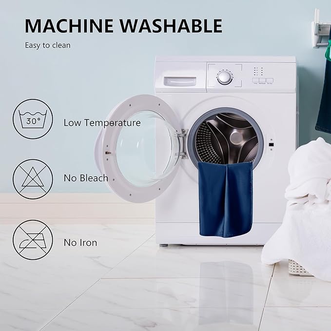 Waterproof Dog Blankets, Washable Pee Proof Pet Blanket for Couch, Soft Reversible Puppy Throw Furniture Protector Cover for Bed Sofa-52"x82",Navy Blue+Stone Blue