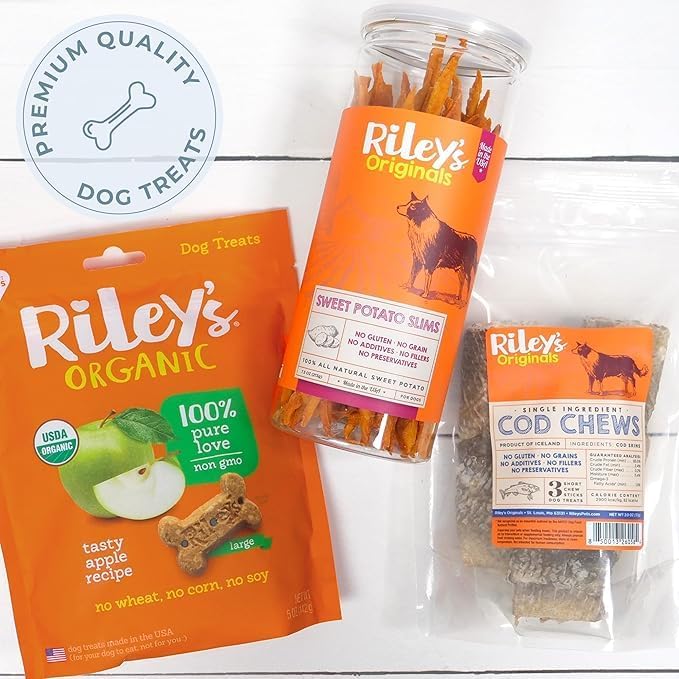 Riley's Chicken Sticks for Dogs - Natural USA Sourced Single Ingredient Dehydrated Real Meat Chicken Slims Jerky Treats, Made in The USA - 6 oz