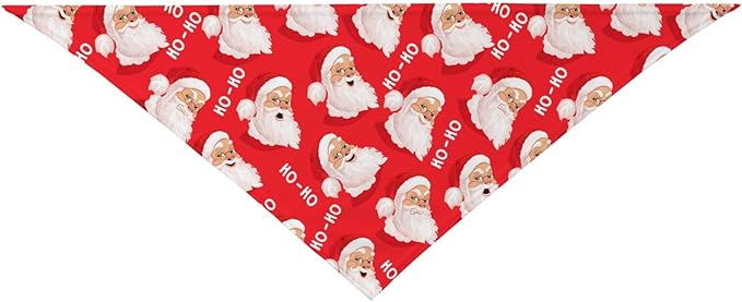 Merry Christmas Santa Claus Cute Dog Bandana Scarf Triangle Bibs Pet Accessories Cat Kerchief White23 One Size