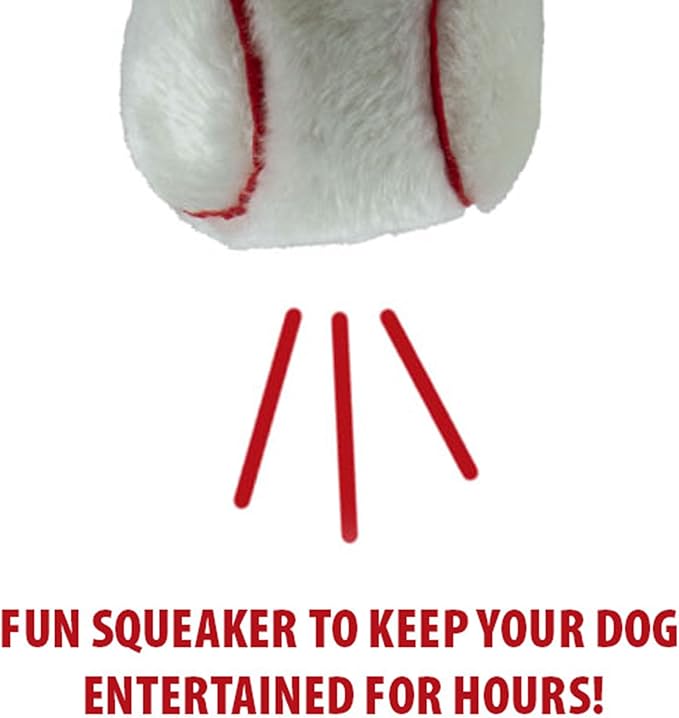 Jeffers Pet Sporty Pup Plush Baseball Squeaker Dog Toy, 4" - Soft Interactive Plush Ball for Dogs & Puppies, Indoor Play, Fetch, Cuddle, Interactive Fun, Birthday, Holiday, Christmas, Halloween