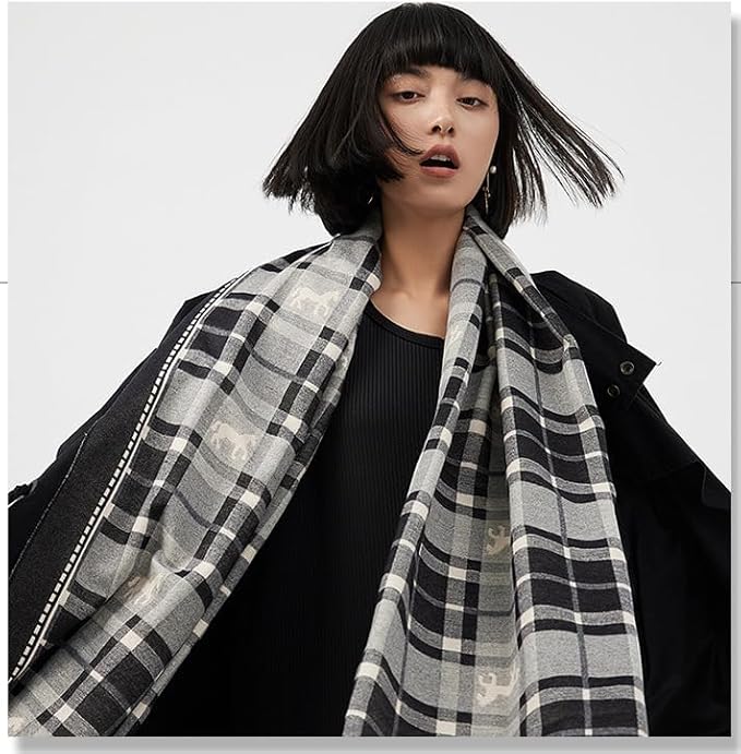 Jeelow Womens Pashmina Shawl Wrap Scarf - Elegant Dressy Evening Poncho Cape for Formal and Wedding Outfits