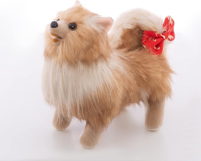 CU-MATE 11.5 Inch- Pomeranian Puppy Toys Dog -Plush Stuffed Animal Realistic Dog Plush Toy Pet Present Gift