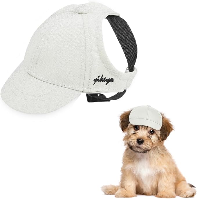Dog Baseball Cap Dog Visor Hats Pet Sun Protection Hats Outdoor Sports Hats with Ear Holes Pet Baseball Hats with Adjustable Strap for Small Dogs Sun Protection Visor Hat
