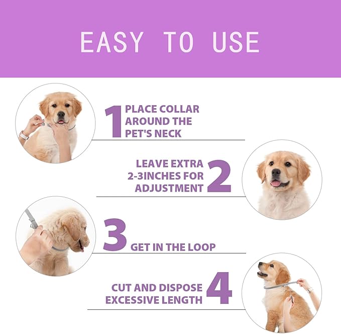 Flea and Tick Collar for Small Dogs,Under 18 lbs,12-Month Protection,Natural Ingredients,Waterproof & Adjustable,Includes Flea Comb & Tick Removal Tool,2 Pack