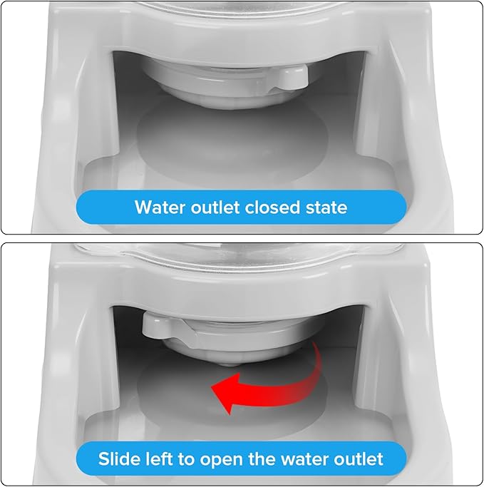 Kenond 2.5 Gallon Automatic Dog Water Dispenser, Gravity Water Bowl for Dogs, 9.5L Large Dog Water Bowl Dispenser, Suitable for Indoor/Outdoor Pet Dogs