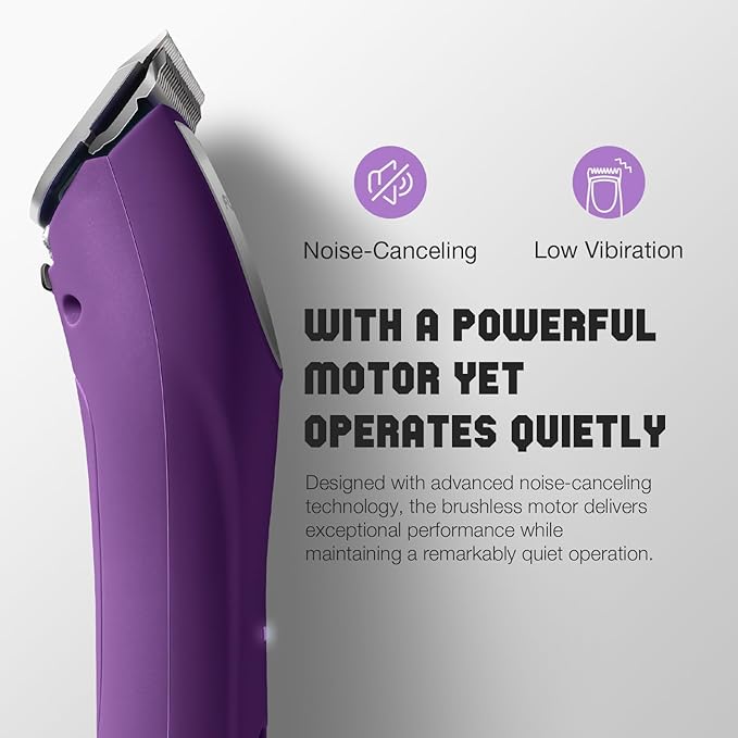 Professional Dog Clippers for Grooming - 2 Speed Pet Grooming Kit for Thick Curly Matted Coats - Low Noise Heavy Duty Cordless Hair Trimmer with Detachable Metal Blade