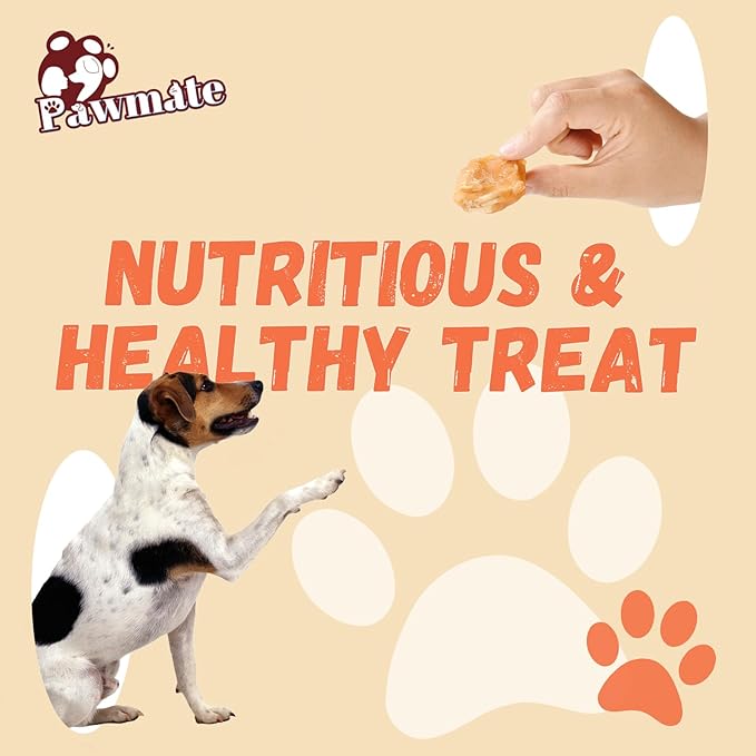 Dog Treats Chicken Wrapped Banana Slices with 1% Taurine, Healthy Training Snacks Rich in Natural Fiber, Rawhide-Free Grain-Free Soft Chews for Small Medium Dogs, 10.6 oz
