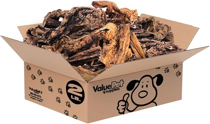 ValueBull Lamb Lung Sticks, Premium 2 Pounds Bulk Pack - All Natural Dog Chews, Grass-Fed, Single Ingredient