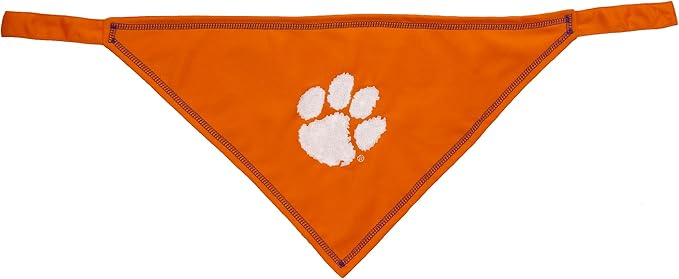 Pets First NCAA Clemson Tigers Tie Bandana, Small/Medium. Dog Bandana Scarf Bib for Pet Cat Dog. The Ultimate Game-Day, Party Bandana (CL-3550-S-M)